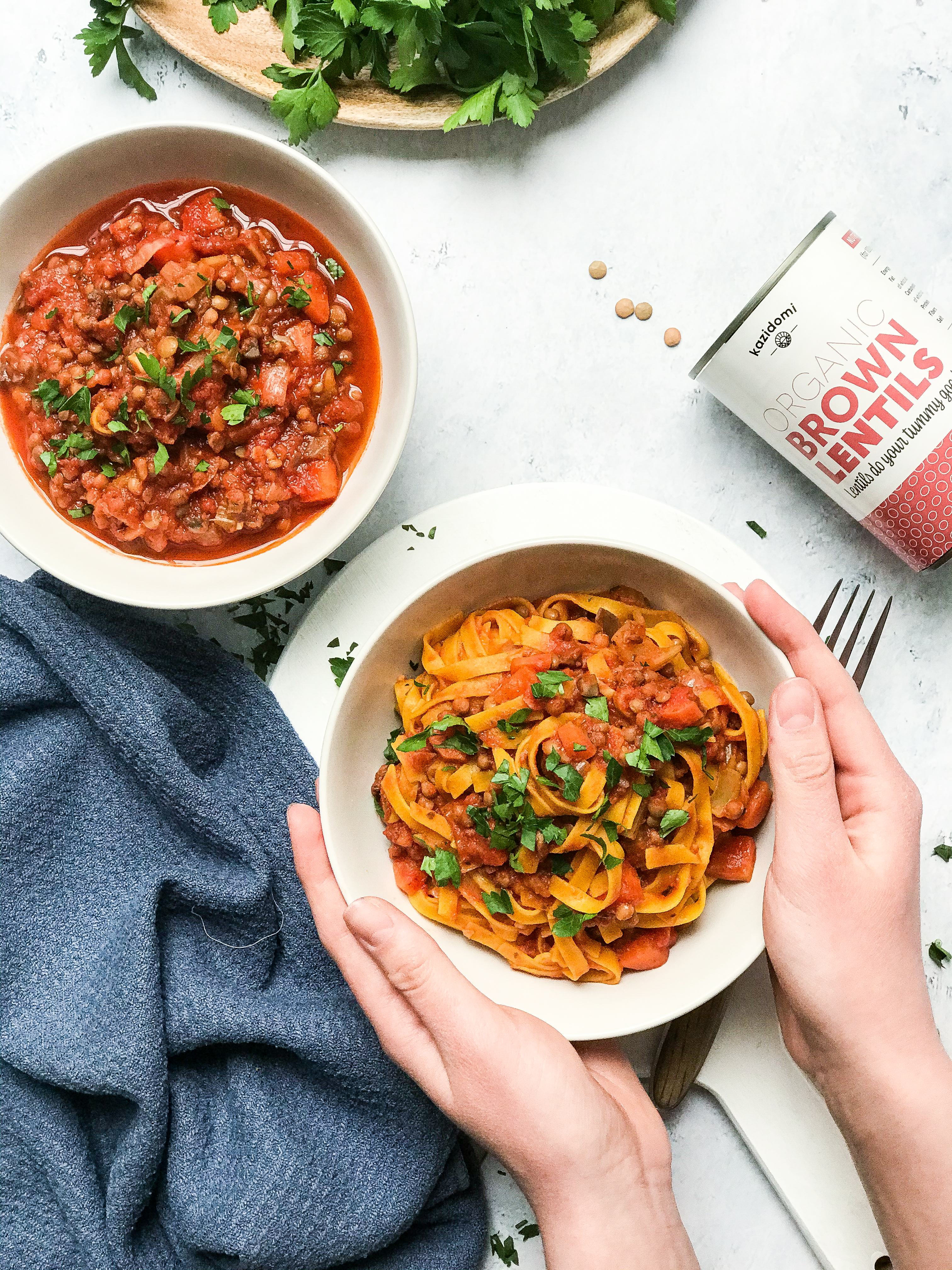 Spaghetti Bolognese met linzen